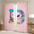 thumbnail image 2 of Manfei Monogrammed D Theme Black Out Curtains,Ocean Animal Axolotl Curtains Pack of 2 (42x63 Each),Multicolor Sealife Croal Bedroom Curtains For Girl Teens,Ultra Soft Bedroom Decor, 2 of 6