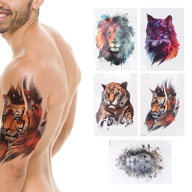 Pegatinas De Tatuaje, Tatuajes Falsos De Brazo Completo, Pegatinas De Tatuaje De Brazo 3D De Larga Duración, Pegatinas De Tatuaje De Animales, Pegatinas De Tatuaje, Parche Para