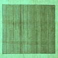 thumbnail image 1 of Ahgly Company Machine Washable Indoor Square Abstract Turquoise Blue Modern Area Rugs, 7' Square, 1 of 4
