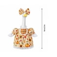 thumbnail image 3 of OANLKGI Thanksgiving Fall Goose Dress 23 Inch Harvest Printed Outfit With Matching Bow Decor Replacement Clothing For Porch Goose Figurine Front Porch Farmhouse Seasonal Decor, 3 of 7