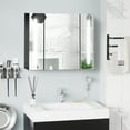 thumbnail image 2 of kleankin LED Lighted Medicine Cabinet with Mirror, 35.5"W x 25.5"H Wall Mounted Bathroom Cabinet, 2 of 8