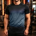 thumbnail image 5 of Ovzne Men's Big & Tall Gradient Crew Neck Short Sleeve T-Shirts Athletic Sports Tees Casual Stretchy Workout Tops Sizes XS-5XL, 5 of 6