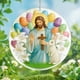 thumbnail image 2 of Adorno acrílico de Pascua de doble cara de 8 cm | Talla de la Crucifixión y la Resurrección | Decoración colgante ligera y duradera con anilla dorada | Regalo para decoración festiva religiosa | Uso, 2 of 6