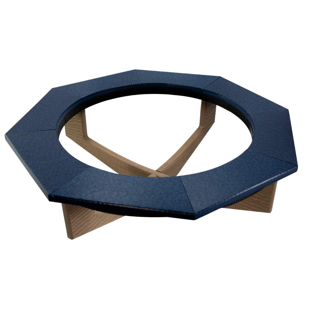 JCs Wildlife Poly Lumber Tan Pedestal Garden Bird Bath (Blue)