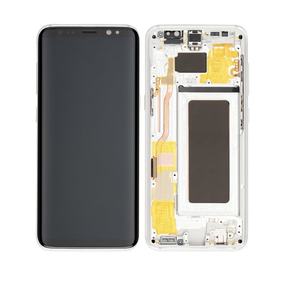 Replacement OLED Assembly With Frame Compatible For Samsung Galaxy S8 (Service Pack) (Arctic Silver)
