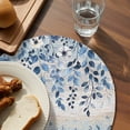 thumbnail image 3 of Blue Coastal Starfish Round 13 Inch Placemats Set of 2, Beach Nautical Shell Eucalyptus Vintage HeatResistant Non Slip Place Mats for Dining Table, Wipeable Kitchen Table Mats for Housewarming, 3 of 9