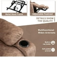 thumbnail image 5 of EPICOZY Large Power Lift Recliner Chair for Elderly Tall Man, Overstuffed Widen Massage Electric Recliner with Heat Vibration, Extended Footrest, Cup Holders, Side Pockets & USB Ports, Fabric Brown, 5 of 7