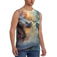 thumbnail image 2 of Balery White And Red Storm Dragon Camisetas sin mangas para hombre, absorbe la humedad y protege contra el mal olor.-X-Large, 2 of 7