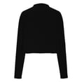 thumbnail image 4 of Women's Loose Fit Crop Tops Casual Solid Color Crew Neck T-Shirts Long Sleeve Running Gym Workout Top Women Base Layering Sportswear Basics Tees Y2k Clothes Spring Summer Lightweight Shirt, 4 of 6