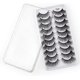 thumbnail image 2 of Kit de 10 pares de pestañas postizas, pestañas postizas 3D, pestañas largas naturales y esponjosas, pestañas postizas de banda suave reutilizables, extensión de pestañas de maquillaje negro de lujo, 2 of 5