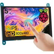Hosyond 5 Inch IPS LCD Touch Screen Display Panel 800480 Capacitive Screen HDMI Monitor for Raspberry Pi, BB Black,