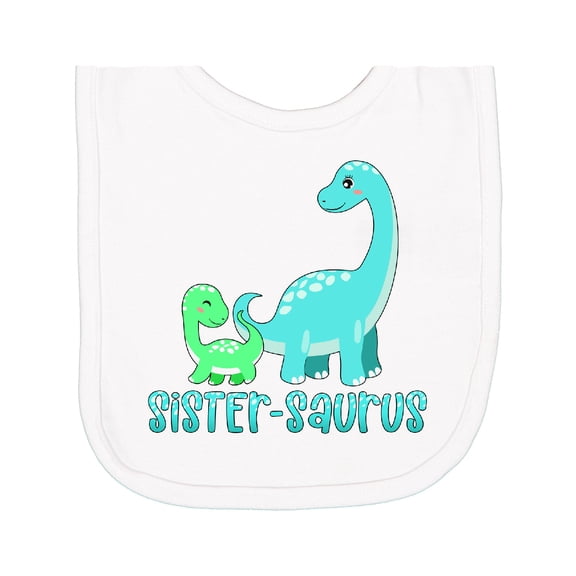 Inktastic Sister-saurus Cute Brontosaurus Family Newborn Bib