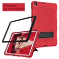 thumbnail image 4 of Dteck Galaxy Tab A 10.1 2019 Case, Dual Layer Hybrid Rugged Shockproof Case Kickstand Hard Protective Cover for Samsung Galaxy Tab A 10.1 inch 2019 Model SM-T510/T515, Red, 4 of 7
