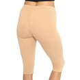 thumbnail image 3 of Stretch Is Comfort Women's Cotton Knee Length Leggings Beige Small, 3 of 6