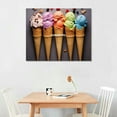thumbnail image 2 of GOSMITH Ice cream Nuts Blueberries Ice cream cone Wall Art Canvas for Living Room Decorative Print Artwork for Kitchen Decoration, 2 of 4