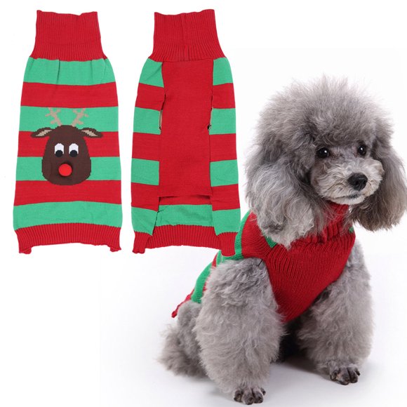 Winter Soft Warm Xmas Cute Dog Clothes for Small Pet Dogs Puppy Sweater Clothing Outfit