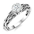 thumbnail image 2 of Celtic Knot Surprise Diamond Solitaire Ring 1.6 Ct Diamond 14K White Gold Over, 2 of 2