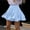 Light Blue, variant on Elvqul Womens Loose Skirts Pleated Trendy Elastic Waist Casual White Mini Skirts for Juniors