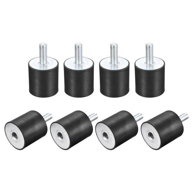 Unique Bargains Rubber Mounts 8 Pack M10 Male/Female Vibration Isolator Shock Absorber D40mmxH40mm