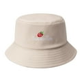 thumbnail image 1 of Sombrero de pescador plegable con forma de fresa para mujer, con circunferencia de 56 a 58 cm, protector solar para exteriores, 1 of 5