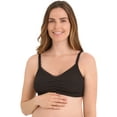 thumbnail image 2 of Joyspun Women's 2-Pack Maternity Ribbed Cotton Nursing Bralette, Sizes S-XXXL, 2 of 8