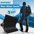 thumbnail image 3 of KOITHOT 3 Pack Merino Wool Socks for Men & Women, Thermal Boot Warm Hiking Socks, 3 of 7