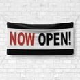 thumbnail image 4 of Now Open 13 oz Heavy Duty Vinyl Banner Outdoor/Indoor Now Open Sign for Business, Storefront, Advertising with Metal Grommets - Multiple Sizes & Colors - Single-Sided (5x1.5 Ft, Black & Yellow), 4 of 6