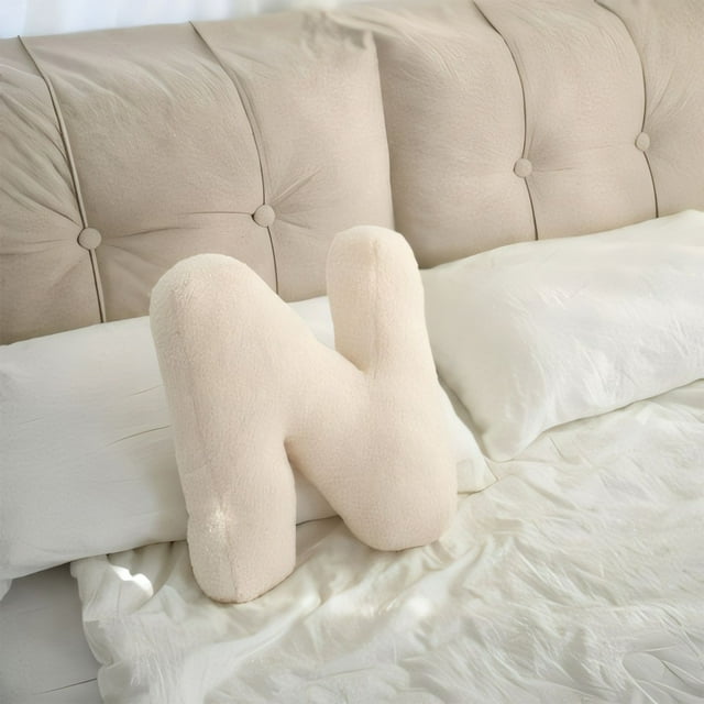 Xihbxyly Almohada con Letras, Algodón Suave, Relleno Duradero, Ideal para Sofá o Cama, Versátil para El Hogar y La Oficina, Ideal Como Regalo Personalizado, 38 X 30 Cm.