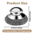 thumbnail image 6 of Steel Wool Scrubber, 4-Pack Stainless Steel Scrubber Pads with Handle - The Ultimate Scouring Solution for Rust, Stubborn Messes on Cookware, Grill, Oven & Kitchen Sinks, 6 of 7