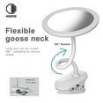 thumbnail image 6 of TUSHENGTU 6.5" Gooseneck LED Makeup Mirror, 5X Magnifying ,White Clip-on Mirror，USB Charging, 6 of 6