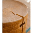 thumbnail image 6 of Pine Wood Pedestal Table Side Table, 6 of 10
