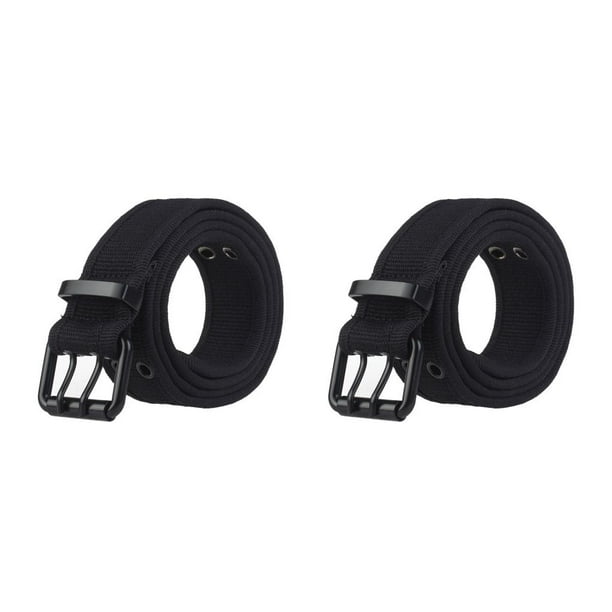 Cinturón de cintura Jumpingount Accesorio de moda ajustable Negro 2piezas