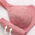 thumbnail image 5 of Gymayou Mature Womens Plus Size Vest Bra Front Snap Buttons Wireless Easy Front Closure No Underwire Comfort Lingerie for Elderly Mom Daily Sleep Home Wear Hot Pink C, 5 of 8