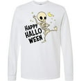thumbnail image 3 of Inktastic Happy Halloween with Dancing Skeleton Long Sleeve T-Shirt, 3 of 5