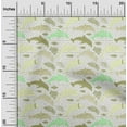 thumbnail image 2 of oneOone Rayon Olive Green Fabric Beach Dolphin With Dot Texture Craft Projects Decor Fabric Printed By The Yard 56 Inch Wide, 2 of 4