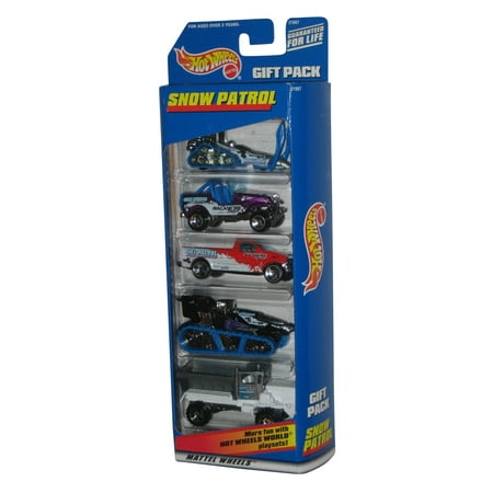 Hot Wheels Snow Patrol Die-Cast Car Mattel Gift Pack Set - (5