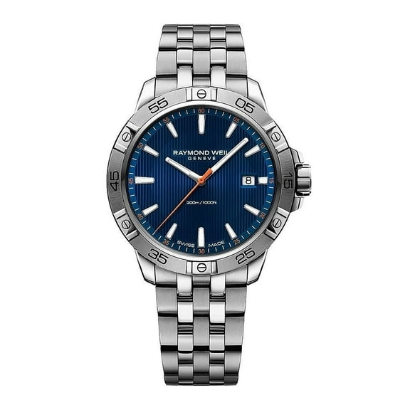 Raymond Weil Men's 41mm Steel Bracelet & Case Quartz Blue Dial Analog Watch 8160-ST2-50001