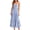 Blue, variant on Qiopertar Women's Loose Casual Striped Dress Adjustable Buckle Suspender Sleeveless Square Neck A-Line Hem Print Summer Beach Vacation Party Fashion Dress, Green M