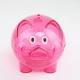 thumbnail image 3 of pitrice PS Money Saving Box Portable Reusable Removable Stopper Replacement Transparent Animal Shape Coin Case Bank Birthday Gift Rose red S, 3 of 6