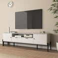 thumbnail image 3 of LUCKLIIFE 70" TV Stand with 2 Drawers & 2 Side Cabinets, for TVs up to 80", White, 3 of 9