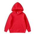 thumbnail image 4 of Byoo Little Girls Character Clothing Long Sleeve Solid Bow Print Hooded Pullover Sweatshirt Girls Oversized Casual Clothes, 4 of 4