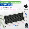 thumbnail image 3 of Microwave Filter Replacement 8.67" x 3.95" for JX81H WB02X10956 GE Microwave Charcoal Filter - Fits Samsung Carbon Filter - Freshens and Filters Air in Over-the-RangeFan (2-Pack), 3 of 6