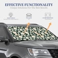 thumbnail image 4 of Xecao White Daisies and Bee for Foldable Car Sun Shades (2-Pack) offer sun protection with an easy-fold design for convenient windshield shading., 4 of 7