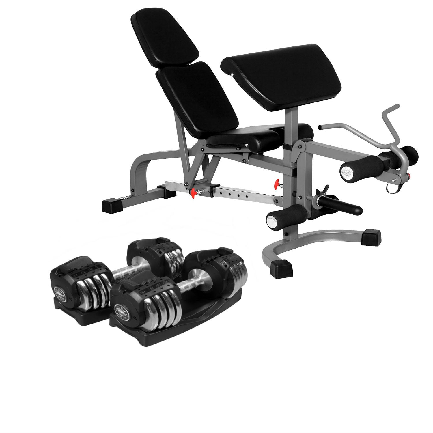 Xmark Fid Flat Incline Decline Weight Bench With Leg Extension And
