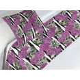 thumbnail image 3 of Skull Bed Runner Set, Sepia Colored Skeleton Heads and Roses with Monochrome Striped Backdrop, Decorative Bedding Scarf & a Pillow Sham for Hotels Homes, Twin, Fuchsia Purple and Black, by Ambesonne, 3 of 3