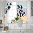 thumbnail image 5 of Fsddascl Stay Awhile Blackout Curtains for Bedroom/Living Room, Thermal Insulated Kitchen Curtains, Wheat Color Block Stripes Aesthetic Grommet Darkening Window Treatment Drapes 42"x84"x2, 5 of 6
