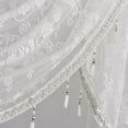 thumbnail image 5 of vctops Lace Beaded Waterfall Valances for Windows Floral Vintage  Sheer Kitchen Window Curtains Over Sink Curtain Valance for Living Room Bedroom Bathroom Cafe, 5 of 7