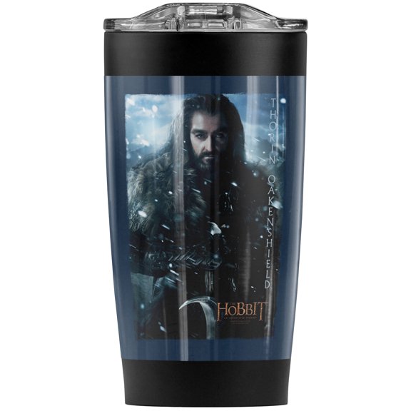 The Hobbit/Thorin Poster Stainless Steel Tumbler 20 oz Coffee Travel Mug/Cup, Vacuum Insulated & Double Wall with Leakproof Sliding Lid | Great for Hot Drinks and Cold Beverages