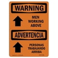 thumbnail image 1 of SignMission OS-WS-A-1824-L-12680 18 x 24 in. OSHA Warning Sign - Men Working Above Bilingual, 1 of 1