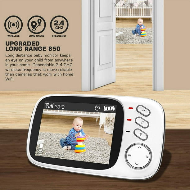 Barbala Baby Monitor 4,3 Moniteur vidéo pour bébé avec caméra